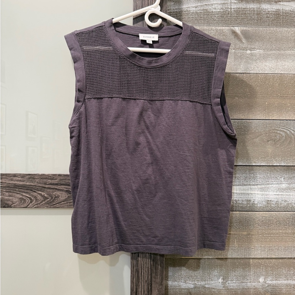 Evereve Charcoal Sleeveless Muscle Tee